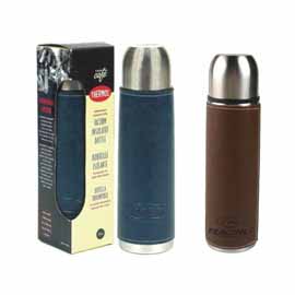 16 oz. Leather or Leatherette Wrapped Vacuum Bottle